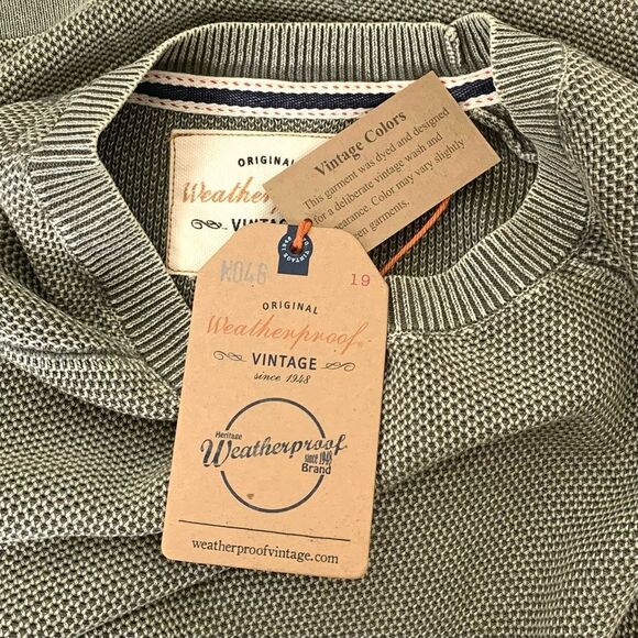 NWT Weatherproof Vintage 100% Cotton Crewneck Lightweight Knit Sweater - Picture 6 of 7